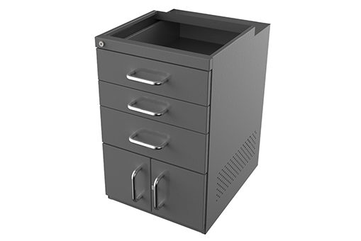 SS-PED-102 Three Drawer Pedestal with PC Compartment