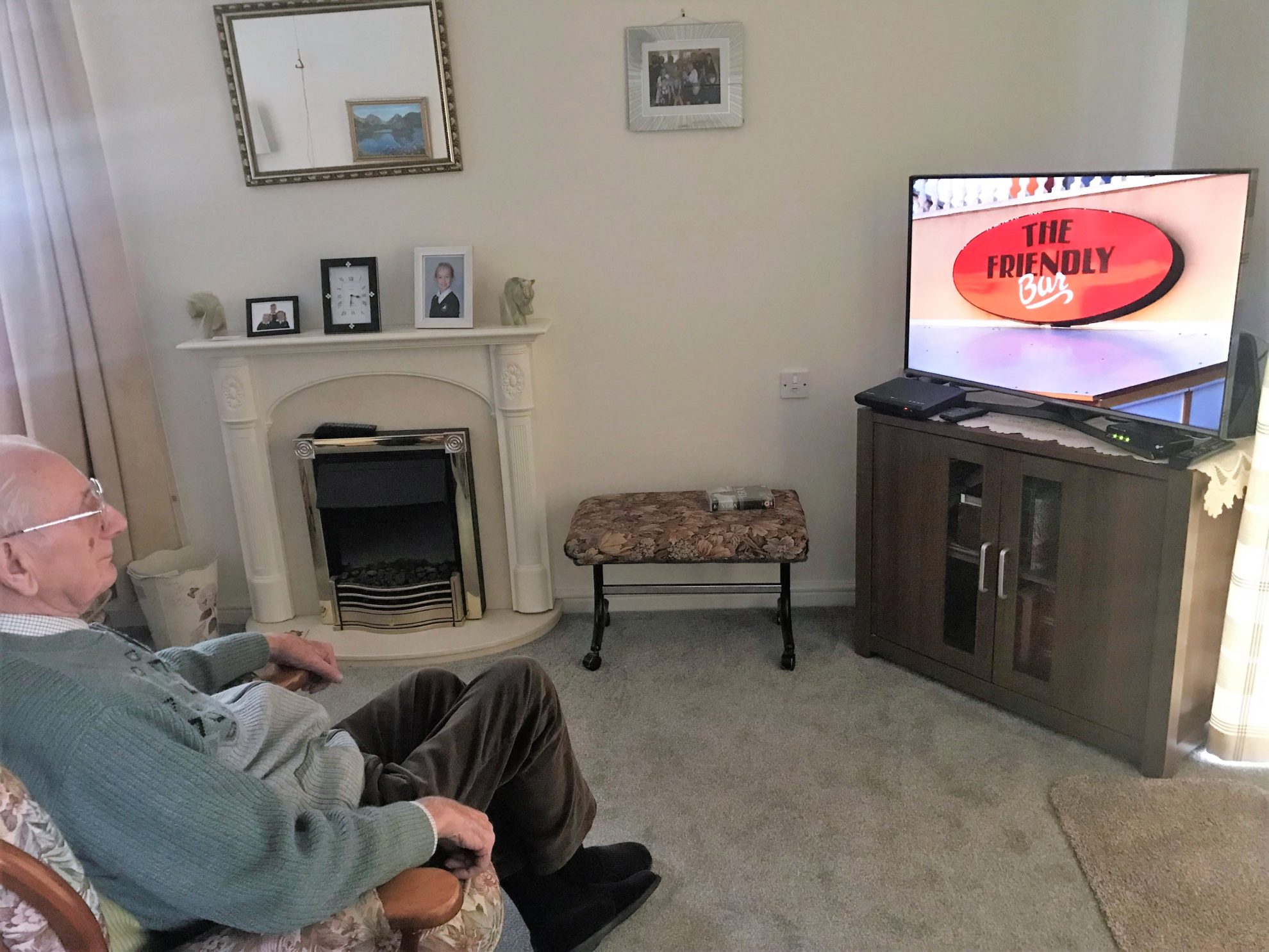 Man watching TV