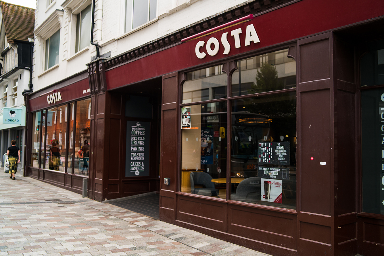 Costa Coffee shop front