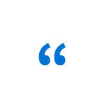 Speech marks icon blue